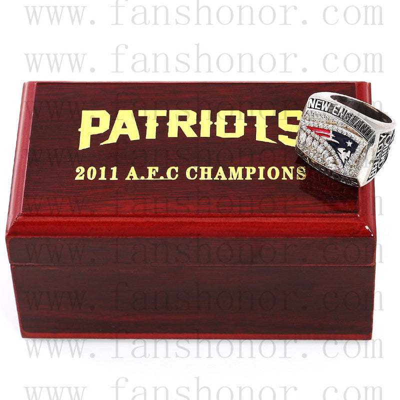 Customized AFC 2011 New England Patriots American Football Championship Ring