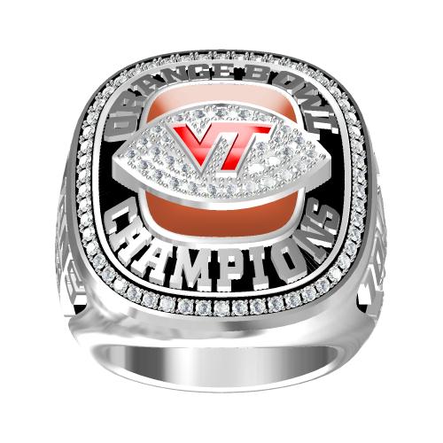 Custom Virginia Tech Hokies 2009 Orange Bowl Championship Ring