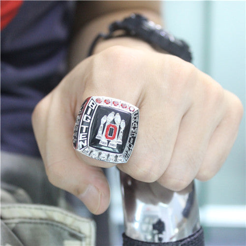 Custom OSU Ohio State Buckeyes 2008 Big Ben Championship Ring With Red Rubies