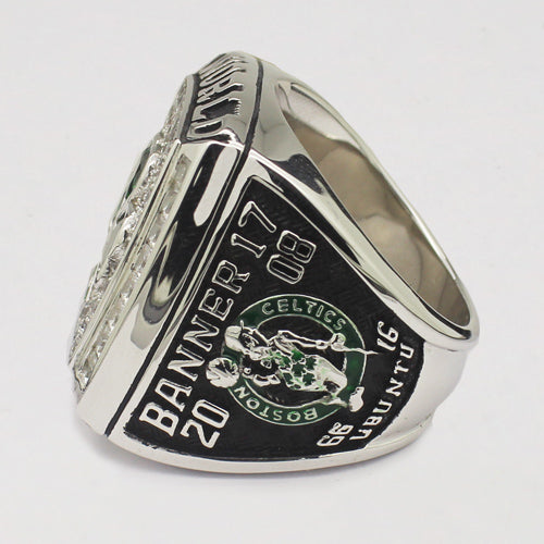 Boston Celtics 2008 NBA Finals National Basketball World Championship Ring With Green Crystals
