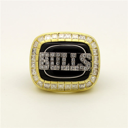 Chicago Bulls 1992 NBA Finals National Basketball World Championship Ring With Black Obsidian