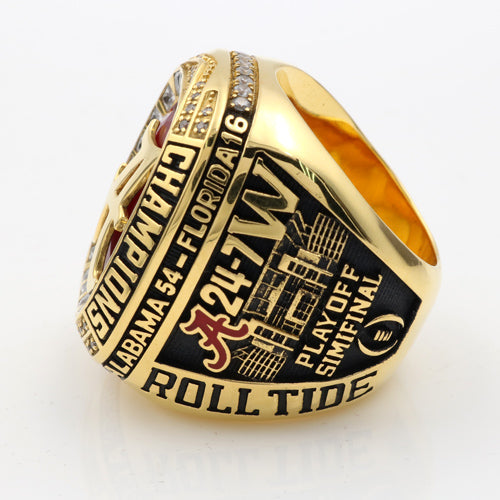 Alabama Crimson Tide 2016 SEC Championship Ring With Red Ruby