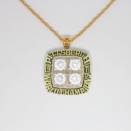 Pittsburgh Steelers 1979 Super Bowl XIV NFL Championship Pendant with Chain