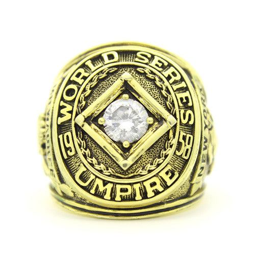 New York Yankees 1958 World Series MLB Championship Ring With Cubic Zirconia