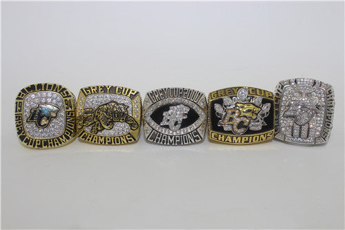 BC Lions 1994-1999-2000-2006-2011 Grey Cup Championship Ring Collection