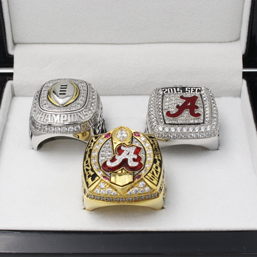 Alabama Crimson Tide 2015 National-CFP-SEC Championship Rings Collection