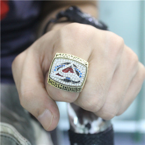 Colorado Avalanche 2001 Stanley Cup Final NHL Championship Ring With Synthetic Sapphire