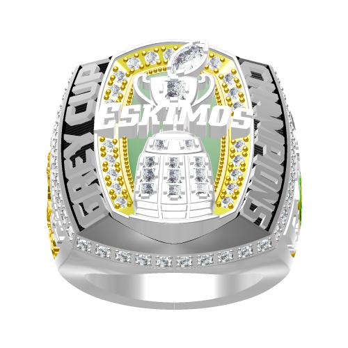 Custom Edmonton Eskimos 2005 CFL 93rd Grey Cup Championship Ring