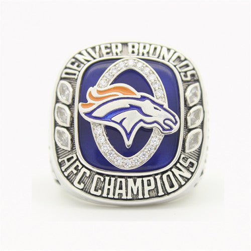 Denver Broncos 2013 American Football Championship Ring With Blue Sapphire