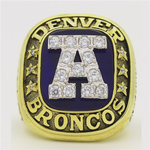 Denver Broncos 1986 American Football Championship Ring With Blue Lapis Lazuli