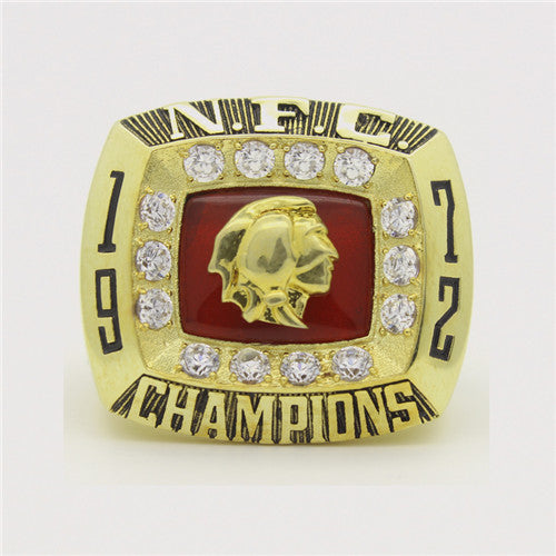 Washington Redskins 1972 National Football Championship Ring With Red Ruby