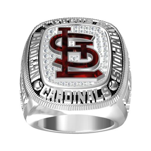 Custom St. Louis Cardinals 2013 National League Championship Ring With Red Garnet