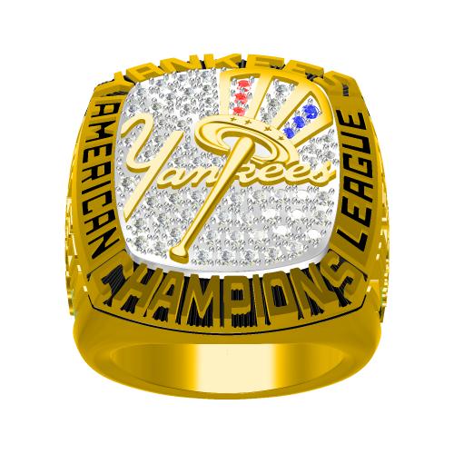 Custom New York Yankees 2001 American League Championship Ring With