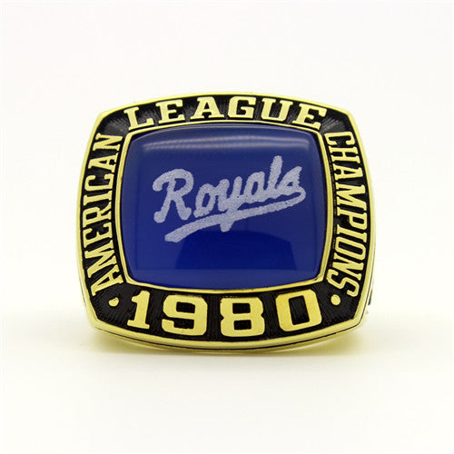 Custom Kansas City Royals 1980 American League Championship Ring With Blue Turquoise