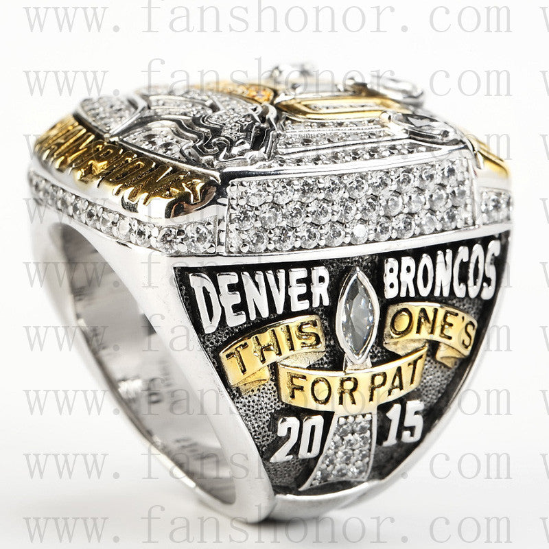 Customized Denver Broncos NFL 2015 Super Bowl 50 Fan Ring