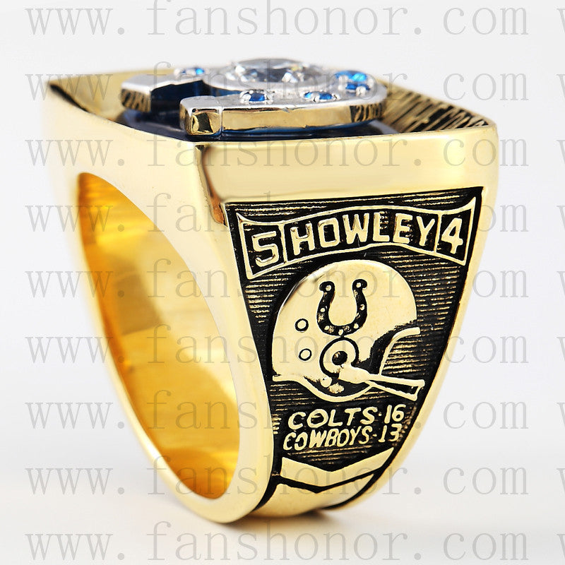 Customized Baltimore Colts NFL 1970 Super Bowl V Championship Ring