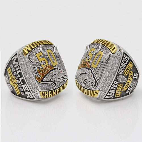 Custom 2015 Super Bowl 50 Denver Broncos Championship Rings