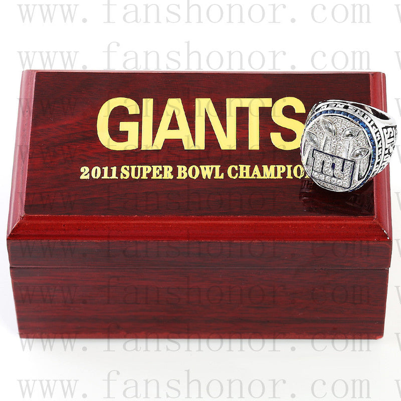 Customized New York Giants NFL 2011 Super Bowl XLVI Championship Ring