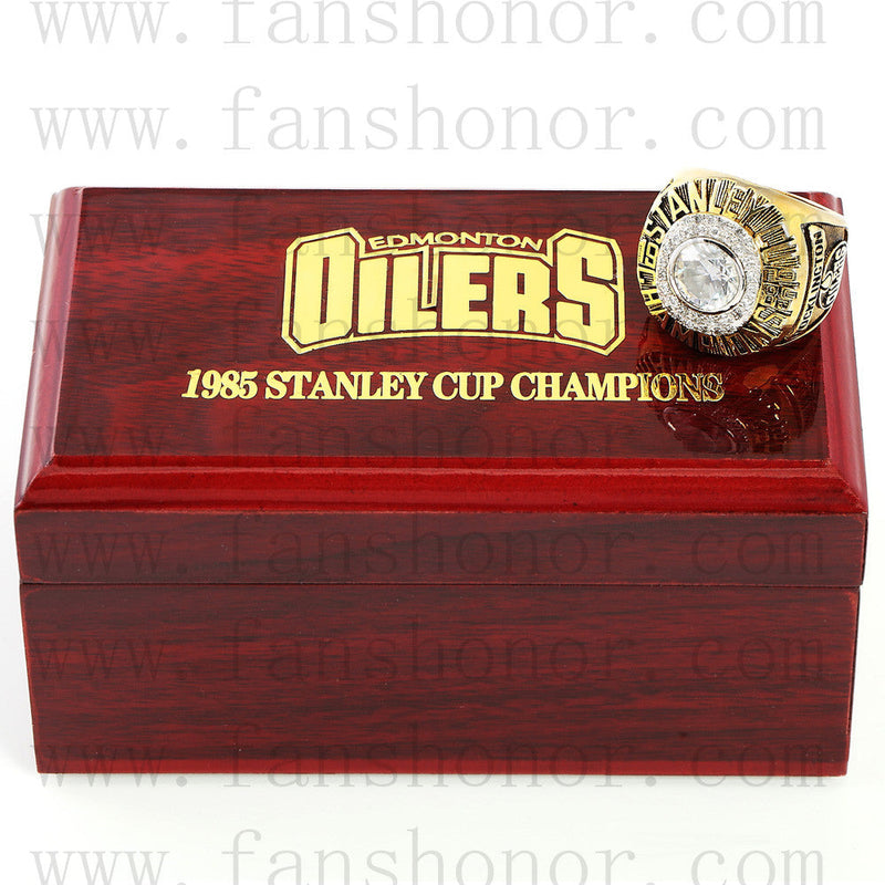 Customized NHL 1985 Edmonton Oilers Stanley Cup Championship Ring