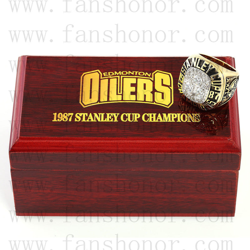 Customized NHL 1987 Edmonton Oilers Stanley Cup Championship Ring