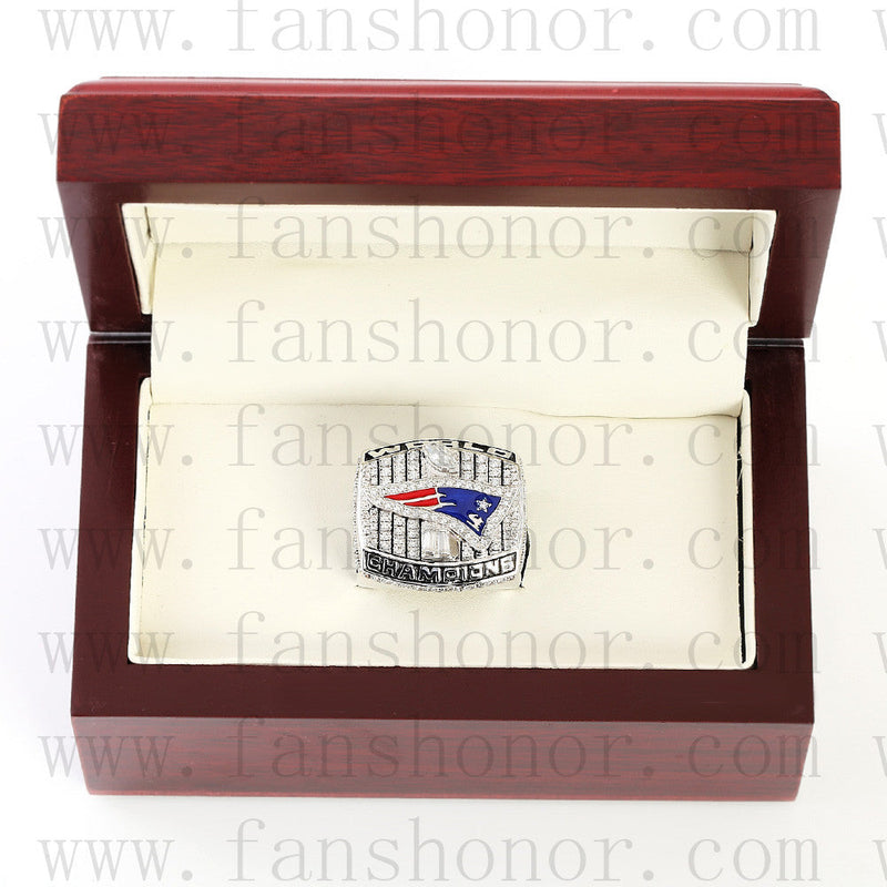 Customized New England Patriots NFL 2001 Super Bowl XXXVI Championship Ring