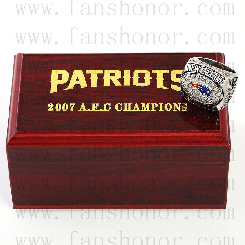 Customized AFC 2007 New England Patriots American Football Championship Ring