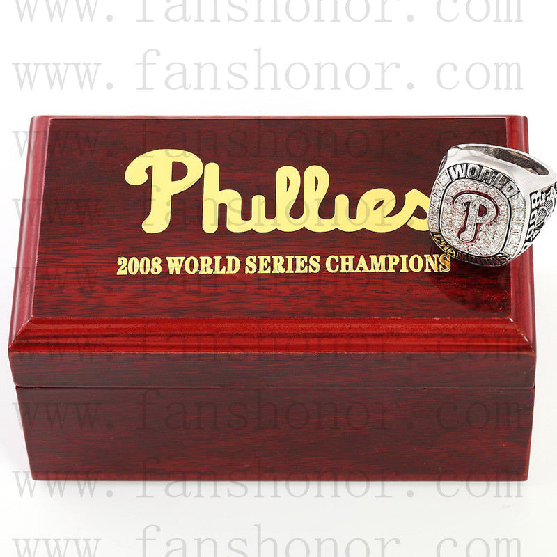 Customized MLB 2008 Philadelphia Phillies World Series Championship Ring