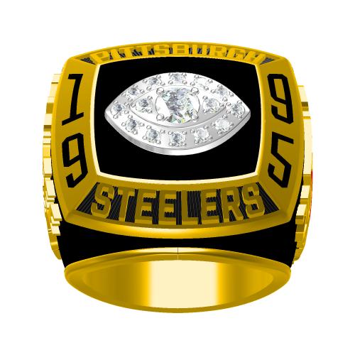 Custom 1995 Pittsburgh Steelers American Football Championship Ring