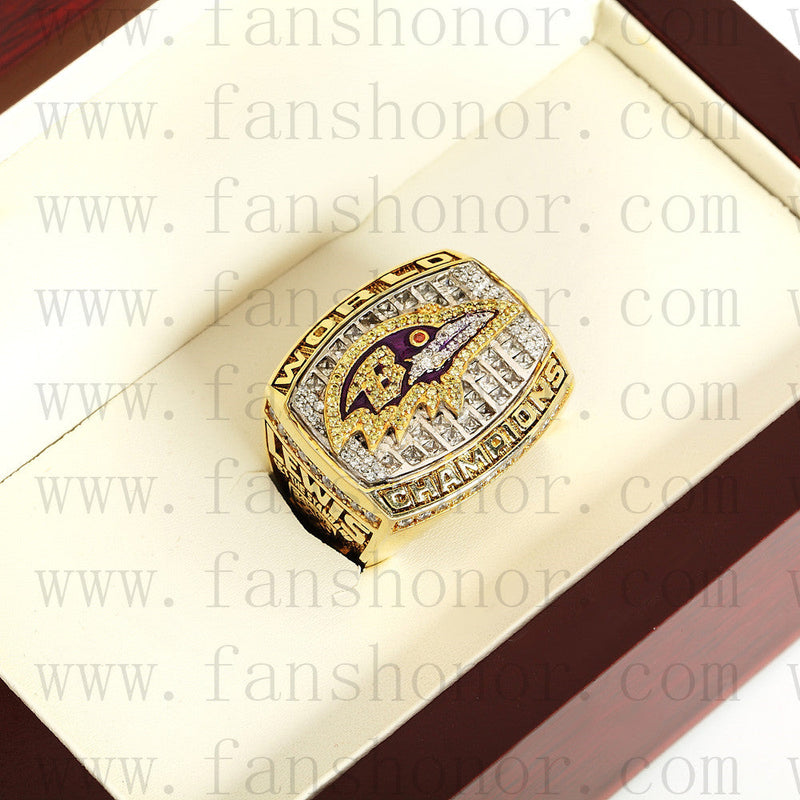 Customized Baltimore Ravens NFL 2000 Super Bowl XXXV Championship Ring