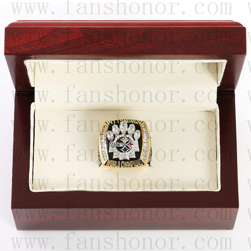Customized Pittsburgh Steelers NFL 2005 Super Bowl XL Championship Ring