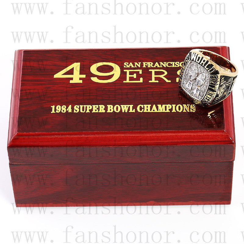 Customized San Francisco 49ers NFL 1984 Super Bowl XIX Championship Ring