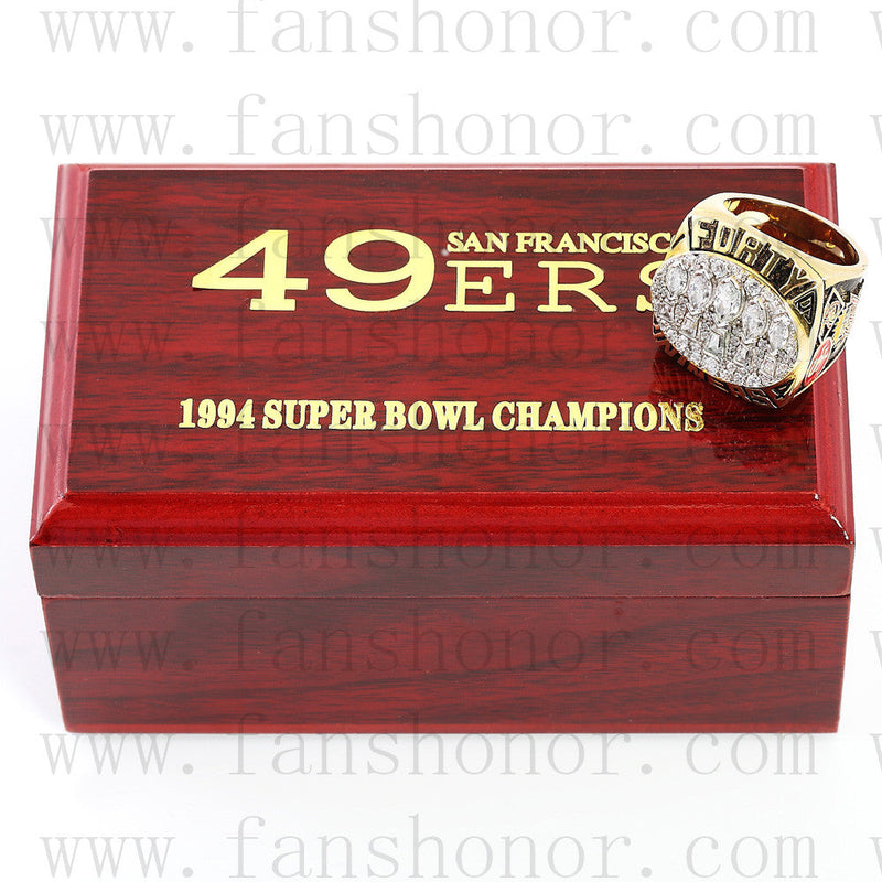 Customized San Francisco 49ers NFL 1994 Super Bowl XXIX Championship Ring