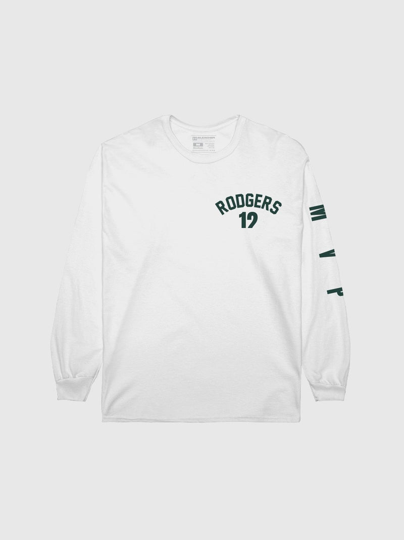 Aaron Rodgers Green Bay Packers QB 12 Custom Long Sleeve T Shirt Jersey