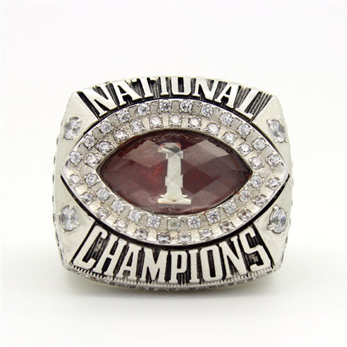 Custom FSU Florida State Seminoles 2013 Season BCS National Champions Ring With Red Ruby