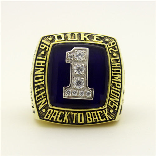 Custom Duke Blue Devils 1992 Basketball National Championship Ring