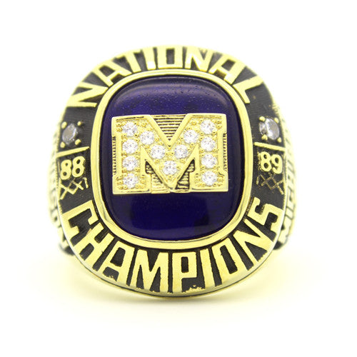 Custom Michigan Wolverines 1989 National Championship Ring