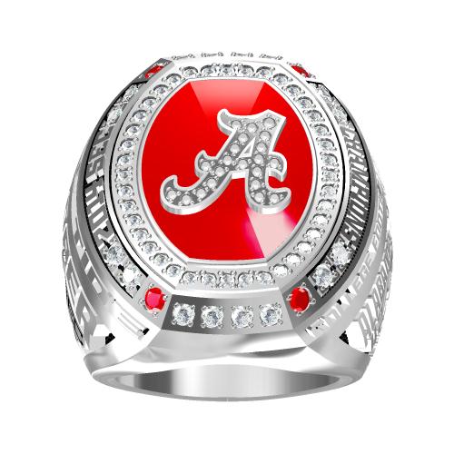 Custom Alabama Crimson Tide 2014 SEC Southeastern Conference Football Season Championship Ring With Red Ruby
