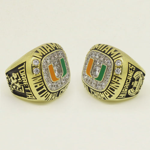 Custom Miami Hurricanes 1991 National Championship Ring
