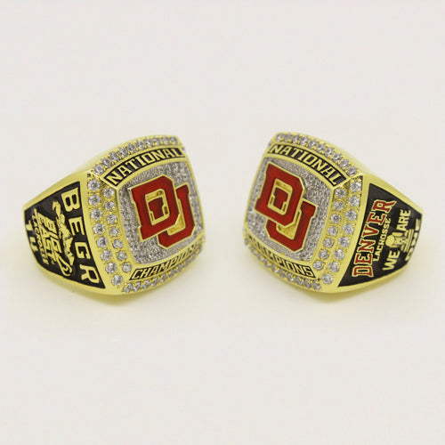 Custom Denver Pioneers 2015 Lacrosse National Championship Ring
