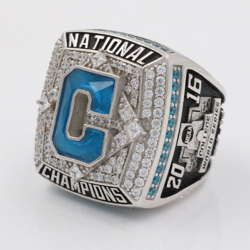 Coastal Carolina Chanticleers 2016 Baseball National Championship Ring With Blue Ctystal