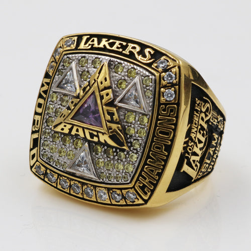 Los Angeles Lakers 2002 NBA Finals National Basketball World Championship Ring With Pueple Amethyst