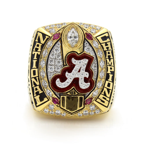 Custom Alabama Crimson Tide 2015 National Championship Ring With Red Rubies