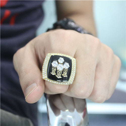 Chicago Bulls 1996 NBA Finals National Basketball World Championship Ring With Black Obsidian