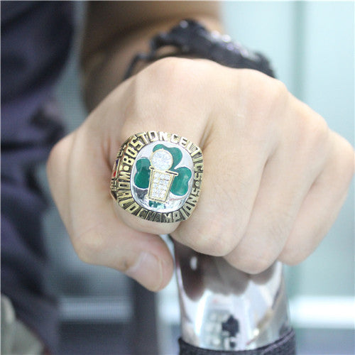 Boston Celtics 1986 NBA Finals National Basketball World Championship Ring With Green Chrysoprase