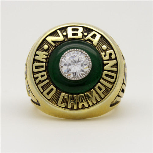 Boston Celtics 1981 NBA Finals National Basketball World Championship Ring With Green Chrysoprase