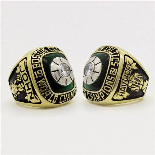 Boston Celtics 1969 NBA Finals National Basketball World Championship Ring With Green Chrysoprase