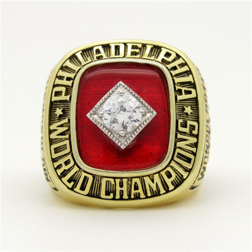 Philadelphia 76ers 1967 NBA Finals National Basketball World Championship Ring With Red Ruby