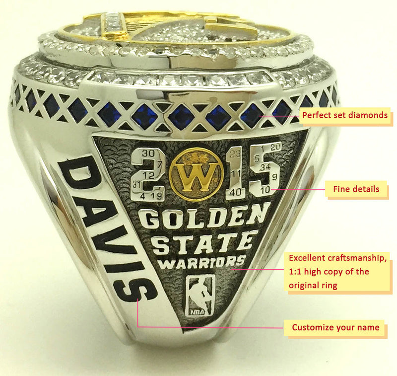 en State Warriors 2015 NBA Finals Championship Ring