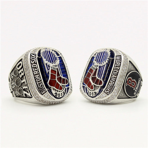 Boston Red Sox 2013 World Series MLB Championship Ring With Synthetic Sapphire