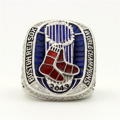 Boston Red Sox 2013 World Series MLB Championship Ring With Synthetic Sapphire